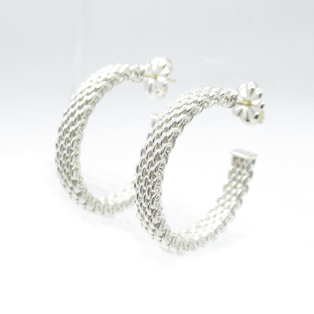Tiffany Somerset Mesh Earrings Silver - Picture 2 of 5